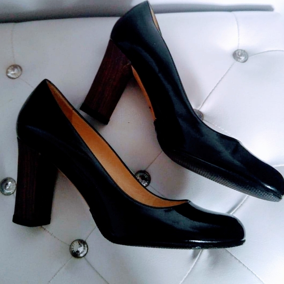 Kate Spade Women Kami Pumps Black Wooden Heels 5 - Picture 4 of 6